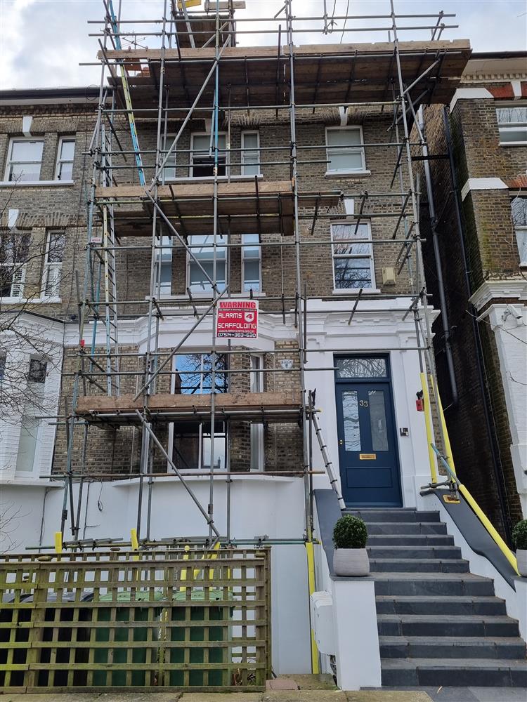 Scaffold alarm installation in Primrose Hill, London NW3  - January 2023