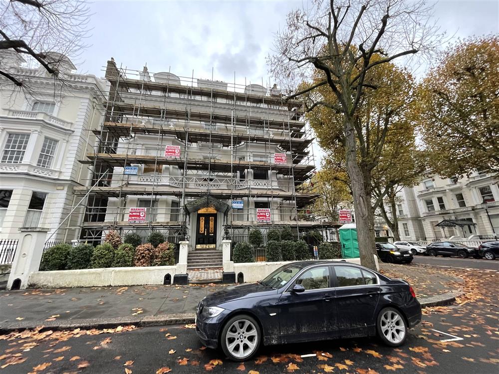Scaffold alarm installation in Holland park, London W11  - November 2022