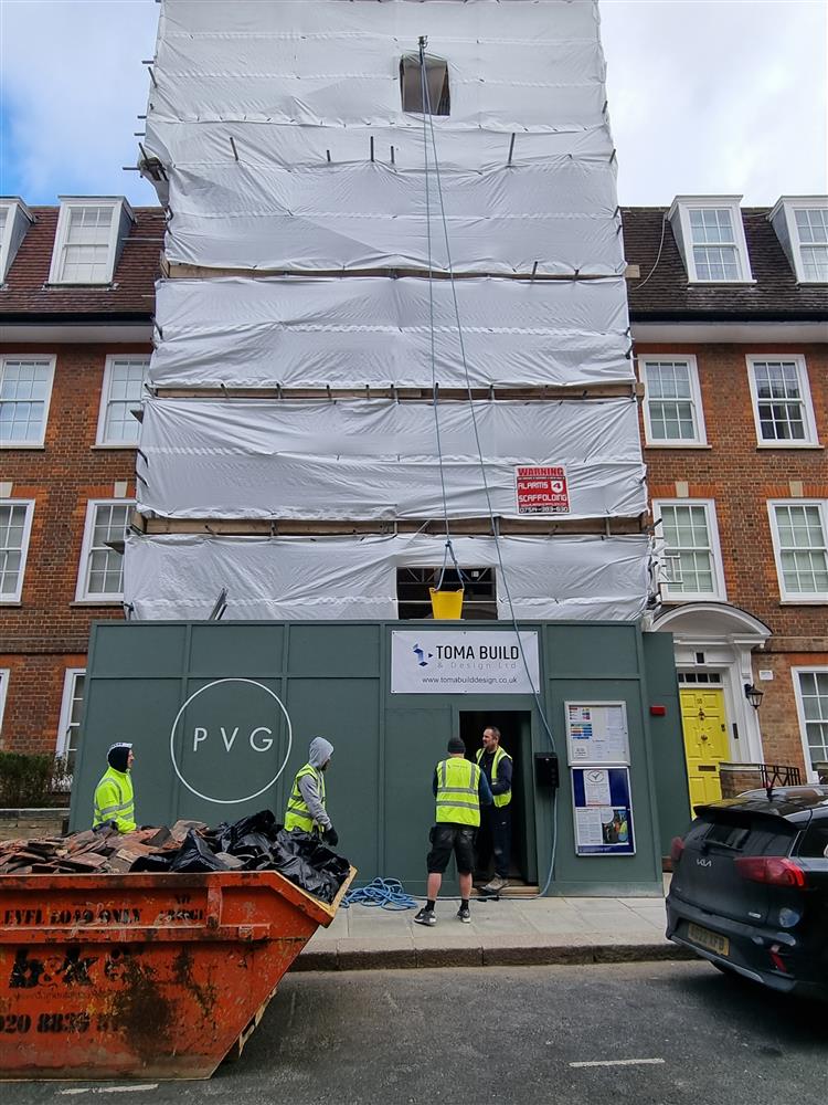 Scaffold alarm installation in Chelsea, London, SW3  - February 2023