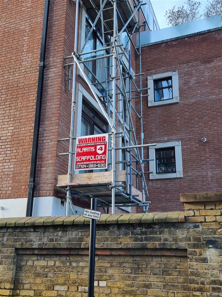 Scaffold alarm installation in Muswell hill, London N10  - January 2023