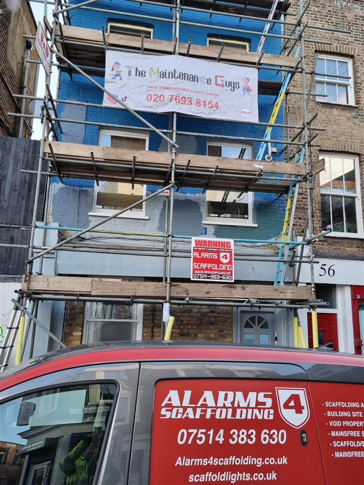 Scaffold alarm installation in Kentish Town, London, NW5  - December 2022