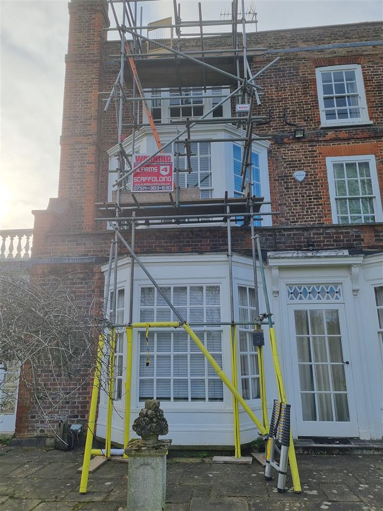 Scaffold alarm installation in Hampstead, London NW3  - February 2023